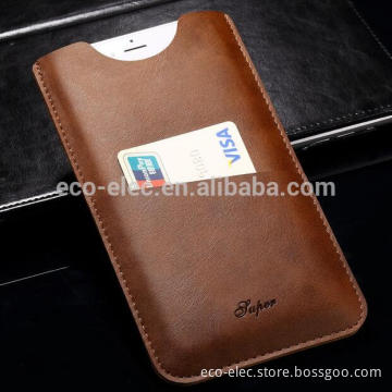 High quality Leather Phone case with card slot at the back side for iPhone 7